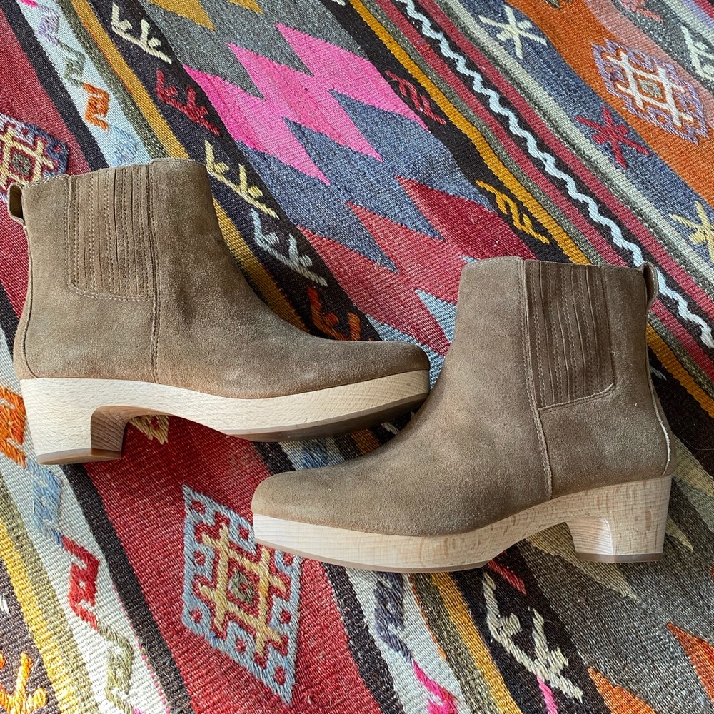 Madewell Suede Clog Boots 8.5